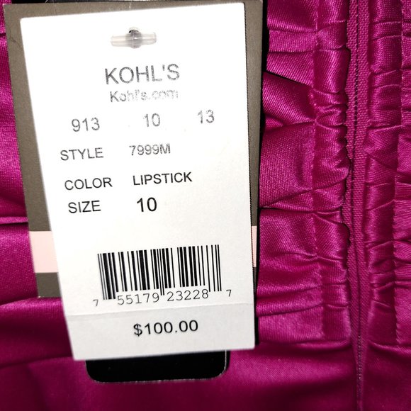 BNWT Barbie Pink Satin Formal Dress Size 10 - Picture 2 of 5